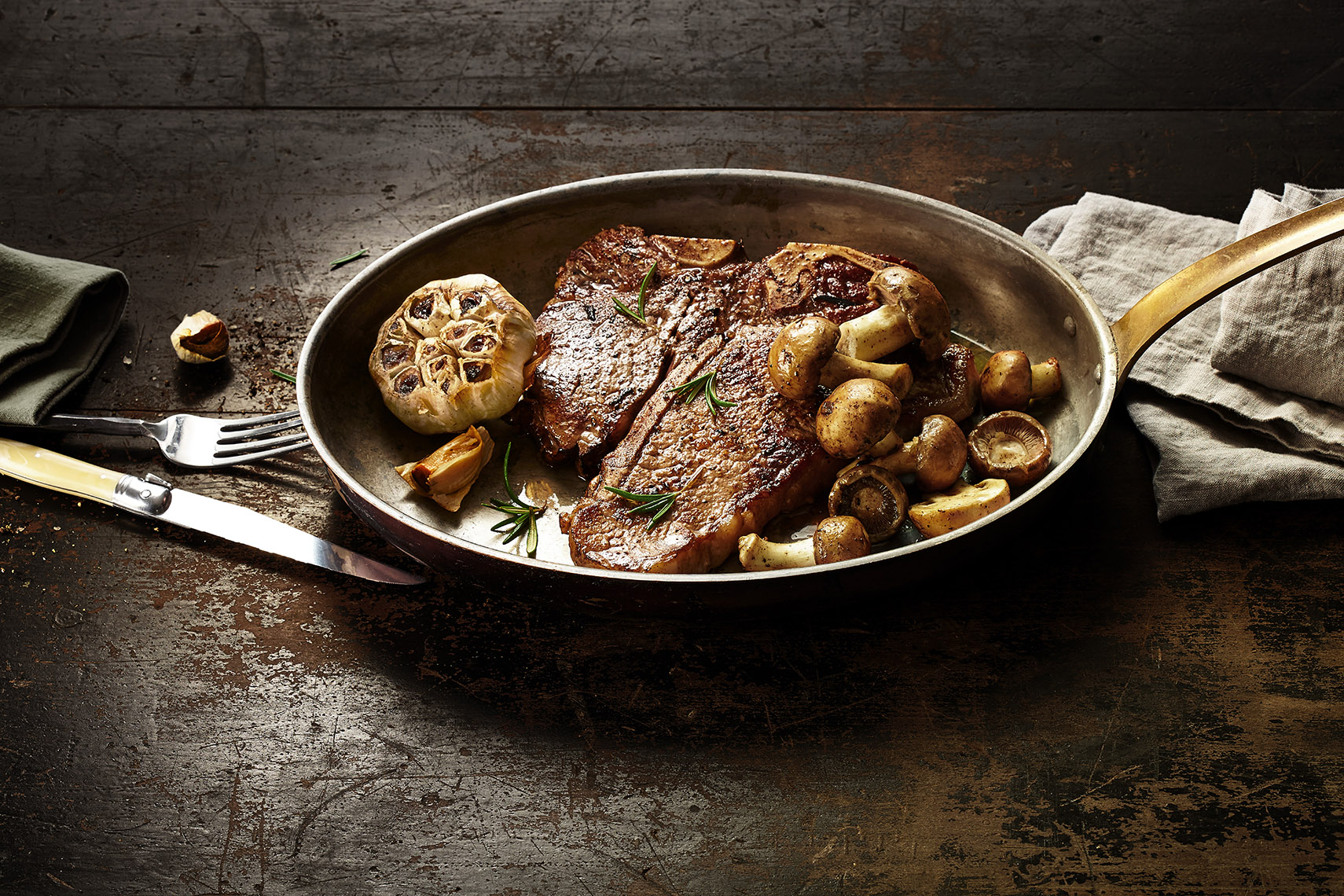 Steak-Garlic-Mushrooms